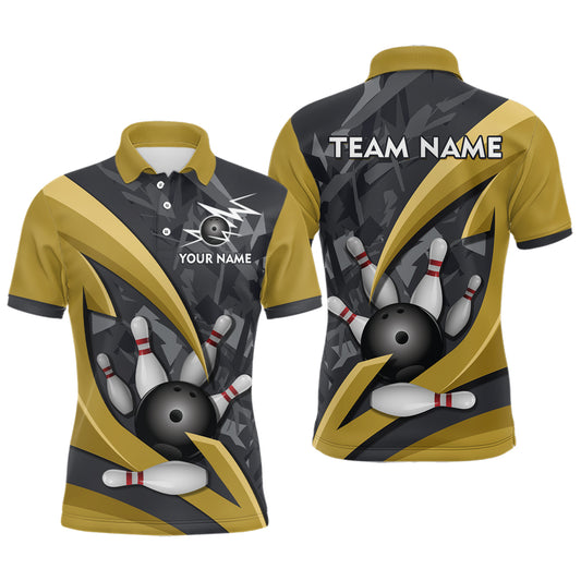 Custom 3D Bowling Team Shirts Multicolor Bowling Jersey for Men Polo QZT505