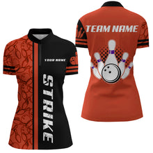 Load image into Gallery viewer, Custom Bowling Shirt for Women Bowling Jersey Bowling Team League Quarter-Zip Shirt QZT100