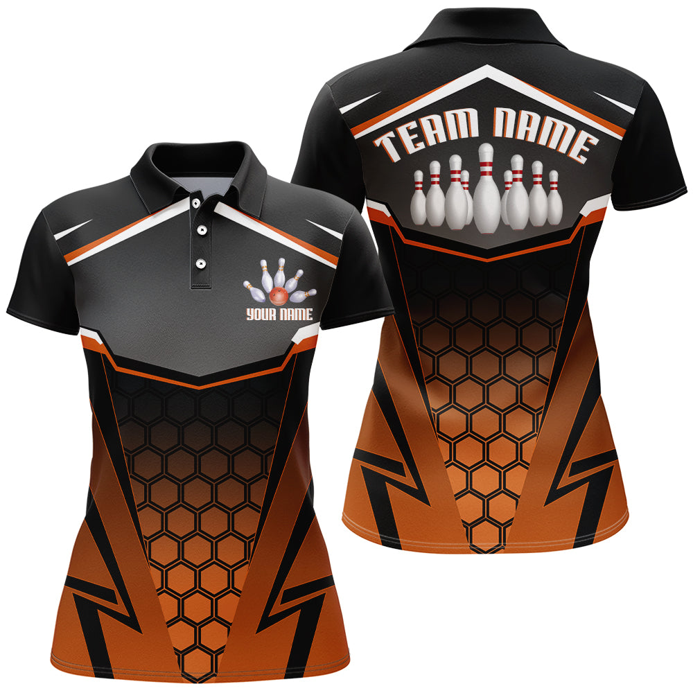 Custom Bowling Shirt for Women Bowling Jersey Bowling Team League Polo Shirt QZT71