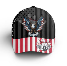 Load image into Gallery viewer, Personalized Bowling 3D Cap, Custom Bowling Hat for Men Women, Bowling Pin &amp; Ball Cap with Name CHT01-7