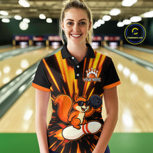 Load image into Gallery viewer, Funny Squirrel Bowling Team Shirt Custom Bowling League Jersey for Women Bowling Outfit Polo &amp; 1/4-Zip QZT766