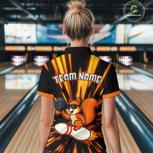 Load image into Gallery viewer, Funny Squirrel Bowling Team Shirt Custom Bowling League Jersey for Women Bowling Outfit Polo &amp; 1/4-Zip QZT766