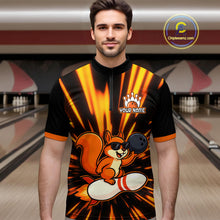 Load image into Gallery viewer, Funny Squirrel Bowling Team Shirt Custom Bowling League Jersey for Men Bowling Outfit Polo &amp; 1/4-Zip QZT766