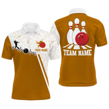 Load image into Gallery viewer, Men's Bowling Shirt Personalized Camo Bowling Jersey Polo  Bowling Shirt QZT419