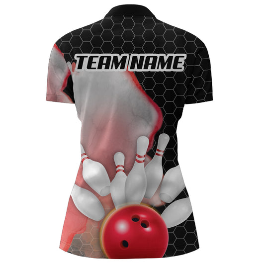 Personalized Bowling Shirt for Women Bowling Jersey Quarter Zip Shirt Unisex QZT284