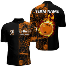 Load image into Gallery viewer, Bowling Quarter Zip Shirt Bowling Jersey for Men Bowling Team League QZT287