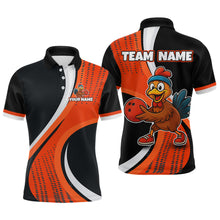 Load image into Gallery viewer, Custom Funny Turkey Bowling Team Shirt Unisex for Men Polo &amp; Quarter-Zip Bowling Outfit QZT756