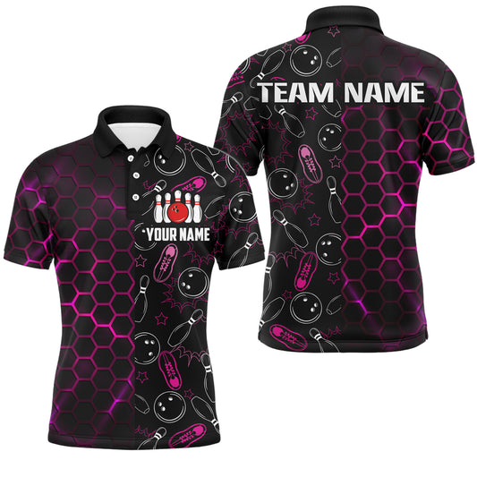 Personalized Bowling Shirt for Men Camo Bowling Jersey Polo Shirt Unisex with Name QZT294