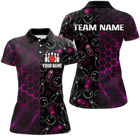 Personalized Bowling Shirt for Men Camo Bowling Jersey Polo Shirt Unisex with Name QZT294