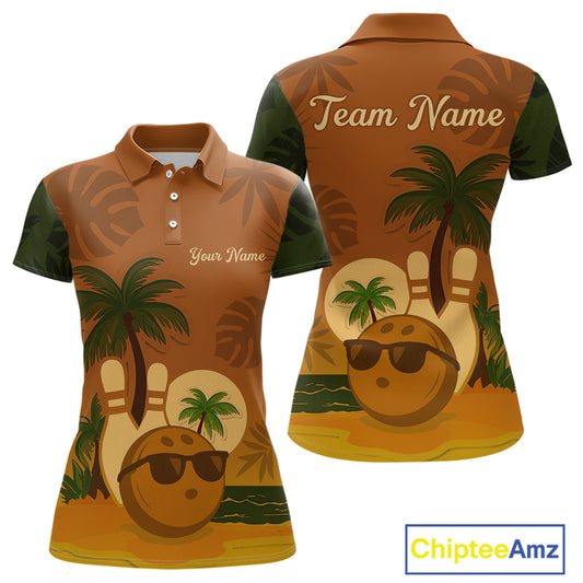 Summer Bowling Shirt for Men and Women Bowling Team League Polo Gift for Bowlers QZT698