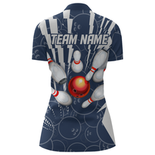 Load image into Gallery viewer, Custom Bowling Shirt Bowling Jersey for Women Bowling Team League Quarter-Zip Shirt QZT252