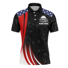 Load image into Gallery viewer, Bowling Shirt American Camo Bowling Jersey Customized for Men Polo Bowling Team League QZT262
