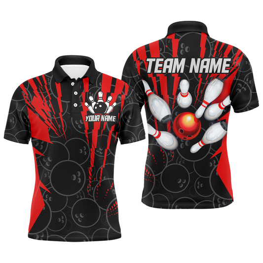 Custom Bowling Shirts Camo Bowling Jersey Polo Shirt for Men QZT415