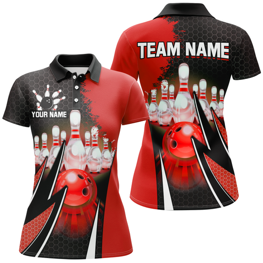 Personalized Bowling Shirts for Women Bowling Team Jersey Polo Bowling Shirt QZT440