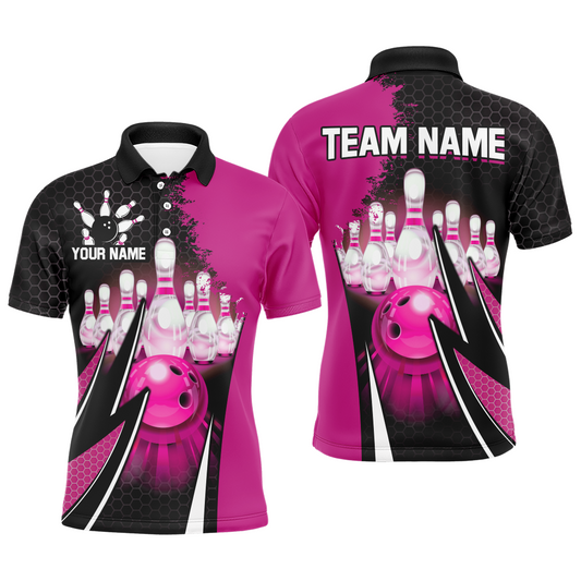 Personalized Bowling Shirts for Men Bowling Team Jersey Polo Bowling Shirt QZT440