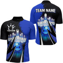Load image into Gallery viewer, Personalized Bowling Shirts for Men 1/4 Zip Bowling Team Jersey QZT440
