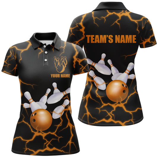 Personalized 3D Women's Bowling Team Jersey Bowling Shirt American Bowling Polo Shirt QZT33