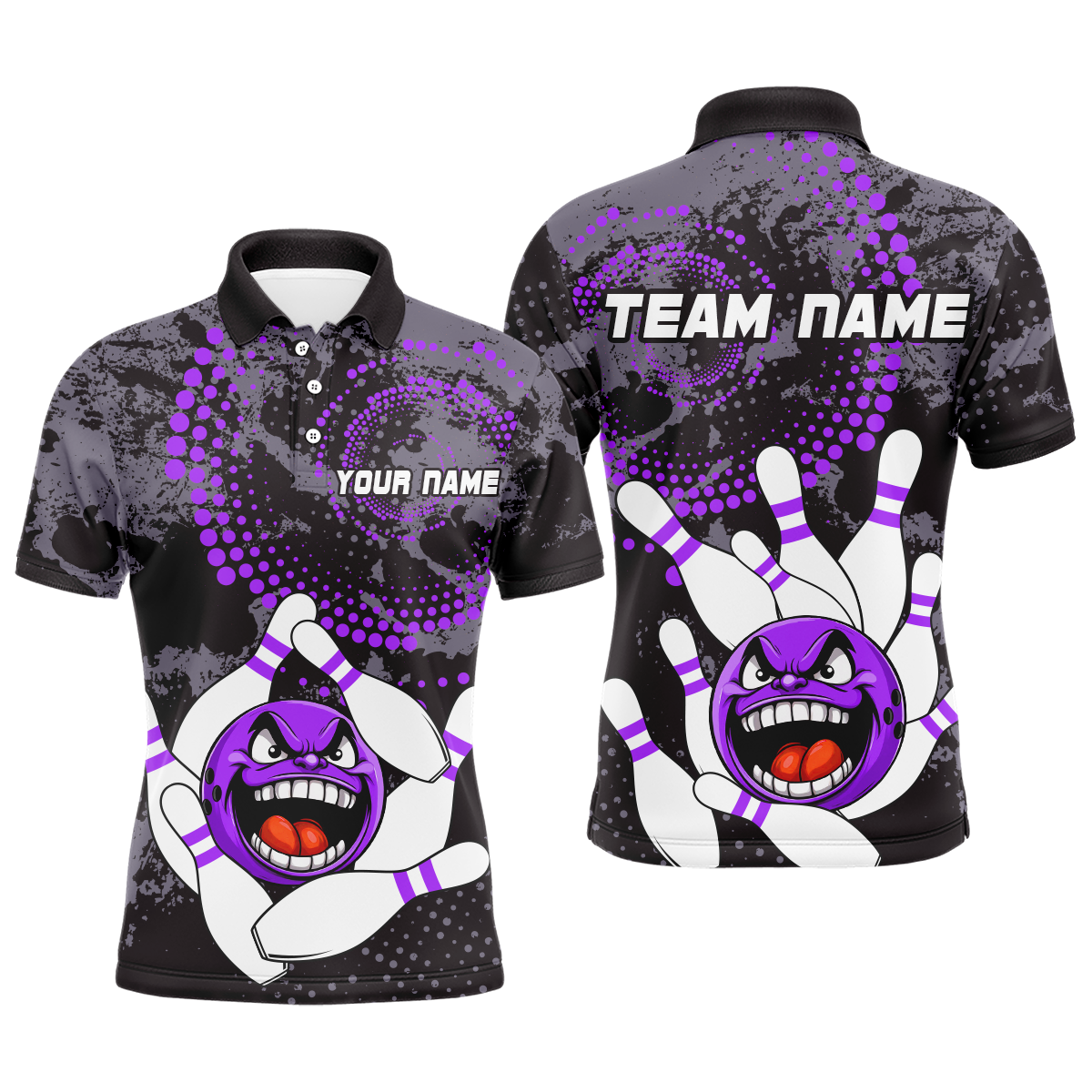 Personalized Bowling Shirts for Men Polo Camo Bowling Jersey   Bowling Team League QZT446