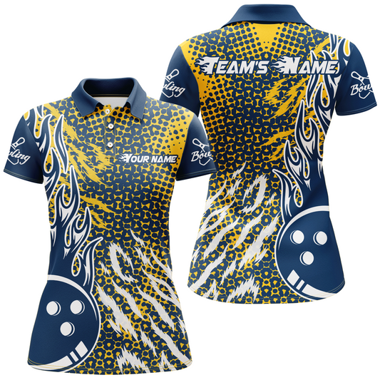 Personalized 3D Women's Bowling Team Jersey Bowling Shirt American Bowling Polo Shirt QZT43-8