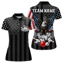 Load image into Gallery viewer, Eagle Bowling Polo Shirt Custom Bowling Jersey for Women Bowling Team League QZT51