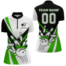 Load image into Gallery viewer, Bowling Quarter-Zip Shirt for Women Custom Bowling Team Shirt Bowlers Jersey QZT15