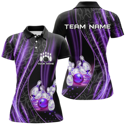 Purple Light Bowling Shirt For Men Women Custom Team Bowling Jersey For Couples BDT504