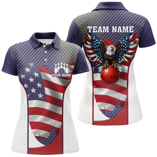 Patriotic Bowling Shirts For Men Women Custom Eagle Bowling Jersey Team BDT506