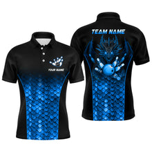 Load image into Gallery viewer, Custom Blue Dragon Bowling Polo Shirts For Men And Women Bowling Team Jersey BDT508