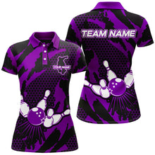 Load image into Gallery viewer, Bowling Jerseys For Women Custom Bowling Polo Shirt Team League Bowling Shirts BDT326