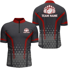 Load image into Gallery viewer, Personalized Bowling Quarter-Zip Shirts Men Custom Bowling Jersey Team Bowlers BDT269