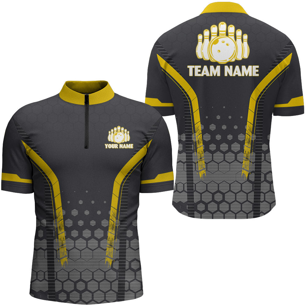 Personalized Bowling Quarter-Zip Shirts Men Custom Bowling Jersey Team Bowlers BDT269