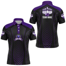 Load image into Gallery viewer, Bowling Polo Shirt For Men Custom Name Bowling Jersey Vintage Bowling Team Shirt BDT266