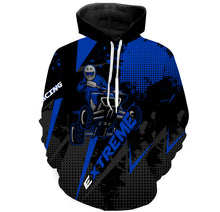 Load image into Gallery viewer, Custom Blue Quad Bike Hoodie Men Women Extreme ATV Motocross Hooded Jersey For Adult PDT920