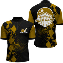 Load image into Gallery viewer, Bowling Quarter-Zip Shirts For Men Bowling Team League Jersey Custom Bowling Shirt BDT218