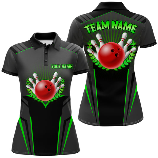 Personalized Bowling Jersey For Women Bowling Team League Shirts Custom Bowling Polo Shirt BDT378