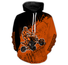 Load image into Gallery viewer, Custom ATV Motocross Hooded Jersey Orange Men Women Off-Road Quad Bike Hoodie Extreme PDT913