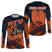 Load image into Gallery viewer, ATV Motocross Jersey Orange UPF30+ Custom Adult Youth Quad Bike Off-Road Jersey MX Riding Shirt PDT647