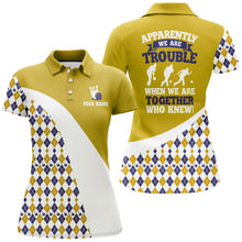 Load image into Gallery viewer, Apparently We Are Trouble When We Are Together Who Knew Bowling Polo Shirt For Women BDT189