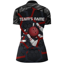 Load image into Gallery viewer, Custom Bowling Quarter-Zip Shirt For Women Camo Bowling Jersey 1/4 Zip Bowling Team League Shirts BDT199