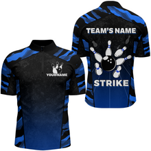 Load image into Gallery viewer, Camo Bowling Shirt Men Custom Bowling Quarter-Zip Shirt Strike Bowling Team Jersey BDT328