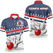 Load image into Gallery viewer, I'm Going On Strike Bowling Shirt For Men Custom American Bowling Jersey Team Bowling Polo Shirt BDT321