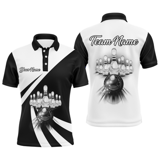 Personalized Bowling Shirt Men and Women 3D Bowling Team Jersey Bowling Polo & Quarter-Zip Shirts BDT421