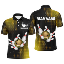 Load image into Gallery viewer, Personalized Yellow Bowling Shirts Men Women Bowling Team Jersey Bowling Polo Shirt BDT488