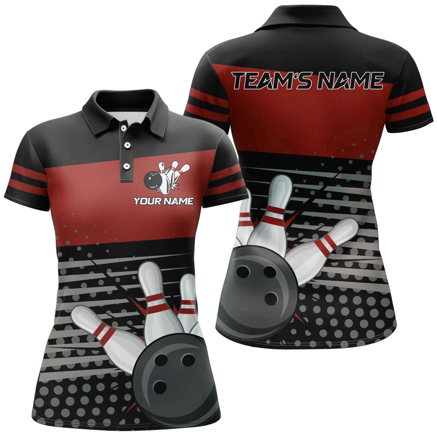 Bowling Polo Shirts For Women Bowling Team Jersey Custom Bowling Shirt BDT221