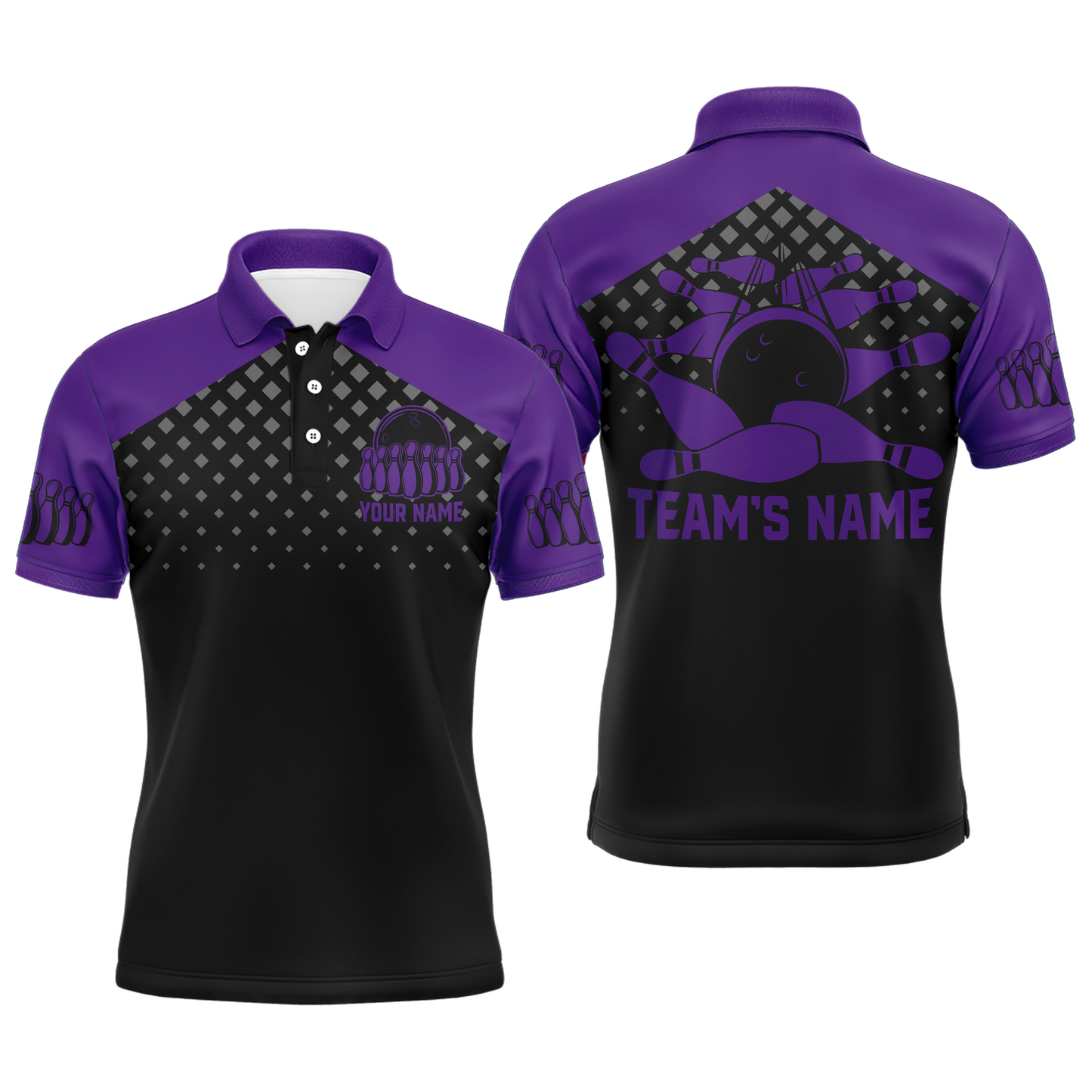 Custom Bowling Shirts With Name Bowling Team Jersey For Men Bowling Polo Shirt League BDT329