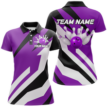 Load image into Gallery viewer, Purple Bowling Polo Shirts Unisex Custom Bowling Jersey for Men &amp; Women Bowling Team League BDT553