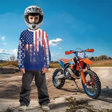 Load image into Gallery viewer, American Flag Motocross Jersey Custom Patriotic Dirt Bike Shirt for Kid Men Women XM332