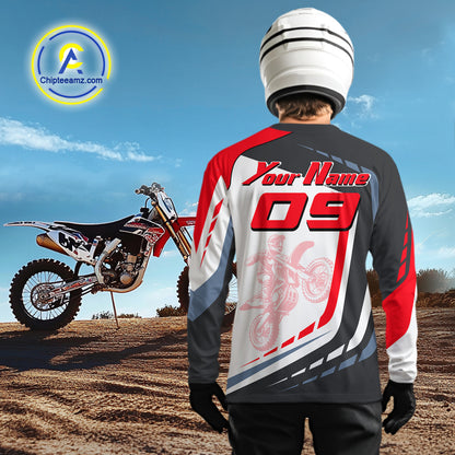 Black&Red Motocross Racing Jersey Custom Dirt Bike Jersey Men Kid Women Upf30+ XM370