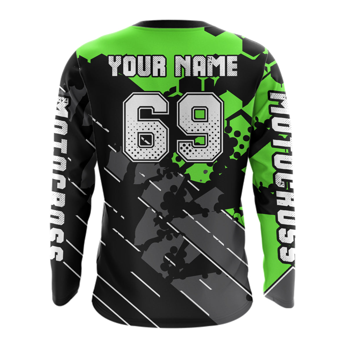 Motocross Racing Jersey Green Upf30+ Motorcycle Dirt Bike Jersey Off-Road Shirt Men Kid Women XM298