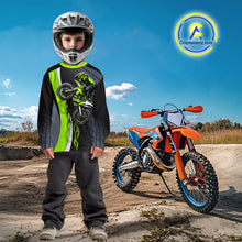 Load image into Gallery viewer, Green Motocross Jersey Custom Dirt Bike Jersey for Men Kid Women Off Road Shirts XM357